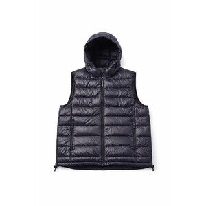 Calvin Klein Mens Navy Quilted Hooded Puffer Vest XL Water Resistant Packable